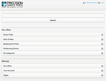 Tablet Screenshot of precisiondancepads.com
